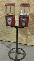 Double 10 Cent Candy Machine on Stand
