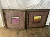 2 FRAMED AND MATTED PRINTS