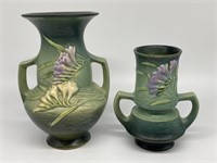 Roseville Pottery Freesia Vases.