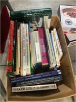 box lot of books: Tribes, Texas state travel