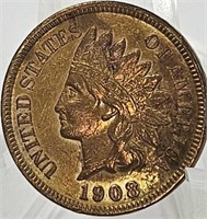 Key 1908-S U.S. Indian Head Cent AU/UNC