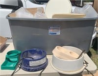 PLASTIC STORAGE CONTAINERS, DOG BOWLS