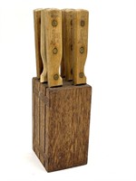 Wood Handled Lifetime Cutlery Knife Set in Wood