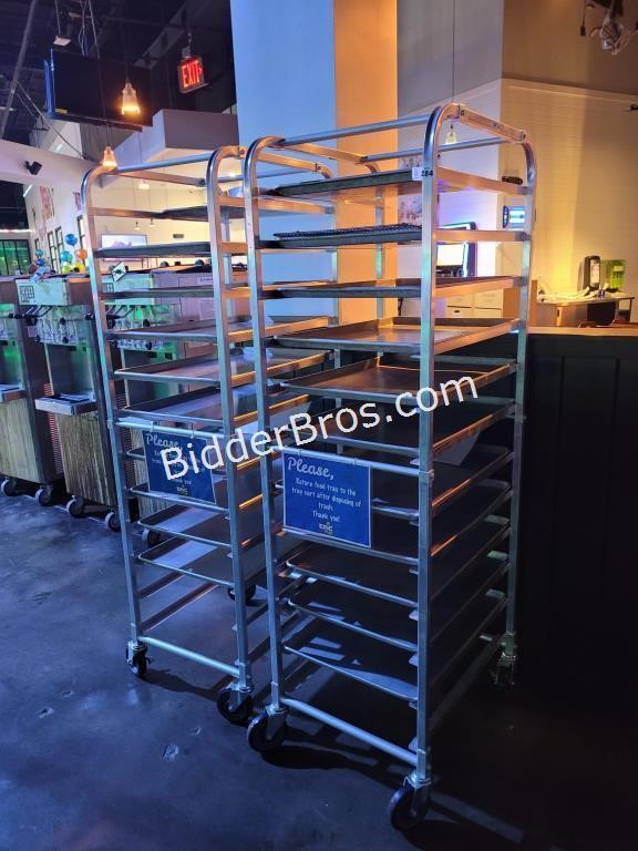 2 Rolling Carts for Trays