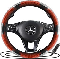 Zone Tech Car Steering Wheel 12V Heated Cover