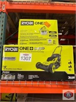 2 pcs mix items; assorted RYOBI tools Lawnmower