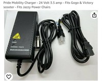 Pride Mobility Charger - 24 Volt 3.5 amp