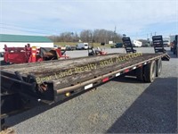 20x8 Pintle Hitch Dual Tandem Equipment Trailer