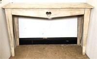 Shabby Painted Sofa Table with Heart Cutout