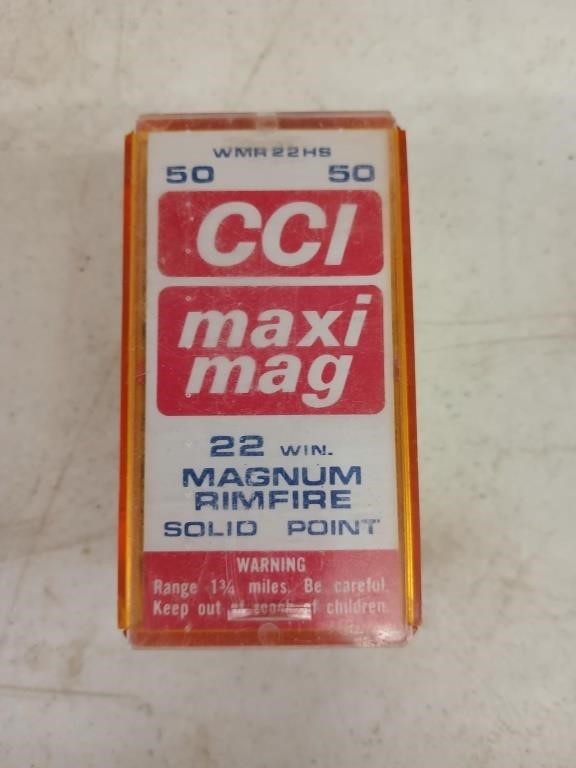 50 rounds 22 WIN Magnum rimfire solid point
