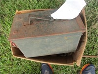 1540) Metal ammo box & misc box