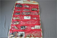 147: Costume jewelry sets, organizer bag dbl sided