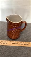 North Star stone ware pitcher , brown