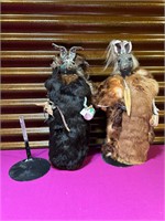 Native American Clay Rabbit Sculptures AS IS