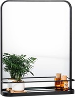 Black Mirror with Shelf - 26.8x21.3 Frame