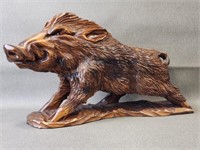 Carved Wood Razorback Wild Hog Sweet Pig Sooie
