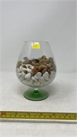 Ornamental Glass With Rocks and Shells