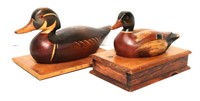 Wooden Duck Lidded Box and Wooden Duck Lid