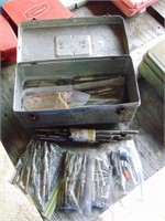 Silver tool box of bits