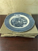 Set of 5 Currieri & Ives by Royal 10" Dinner Plate