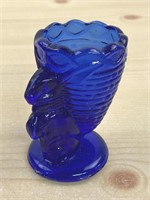 Cobalt Blue Art Glass Bunny Egg Or Toothpick