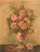 ERNA SCHARFF FLORAL STILL LIFE PAINTING