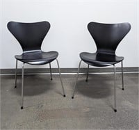 2 Arne Jacobsen for Fritz Hansen Bentwood Chairs