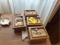 4 Hummel Music Boxes