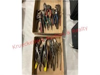 (2) Flats Of Pliers, Pipe Wrenches, Dikes
