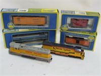 Assorted HO Model Trains Some In Boxes