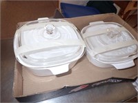 (2) Corningware Casserole Dishes -8"x8" & 9"x9",