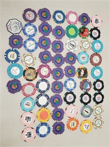 54 Foreign & Wet Cruise Ship Casino Chips