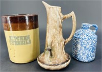 Roseville Pottery Pinecone Pitcher, Vintage