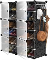 VTRIN Portable Shoe Organizer 48 Pair Tower 4 Tier