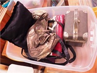 Container of women's handbags, some vintage,