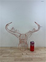 Metal deer head wall art