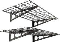 FLEXIMOUNTS 2-Pack Wall Shelf  2x4ft Black