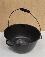 Lg Vintage 7"×14" Steel Stee Pot