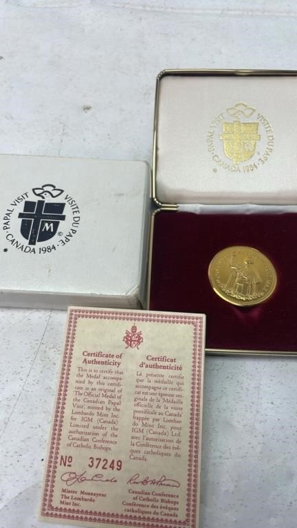 1984 Paulus II Coin With Case & COA & Box