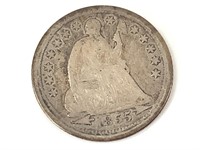 1855 Seated Half Dime with Arrows