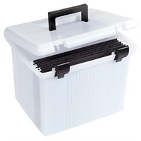 Pendaflex Portable File Box, Frosted White,