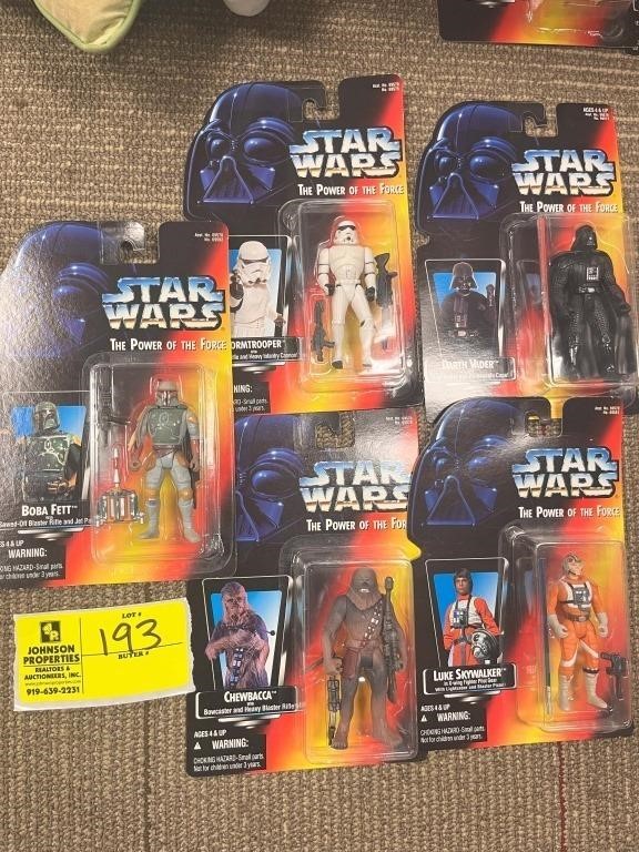 GROUP OF 5 STAR WARS THE POWER OF FORCE ACTION FIG