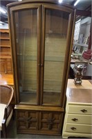 Two Piece Glass Top Qurio Cabinet