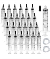 (New) 20 Pack 10ml Plastic Syringes with Tube,