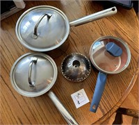 Cuisinart and Iko Saucepans with Lids