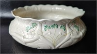 Belleek Large Dalriada Fruit Bowl Shamrock