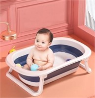 N1622 Foldable Baby Bath Tub Blue  White