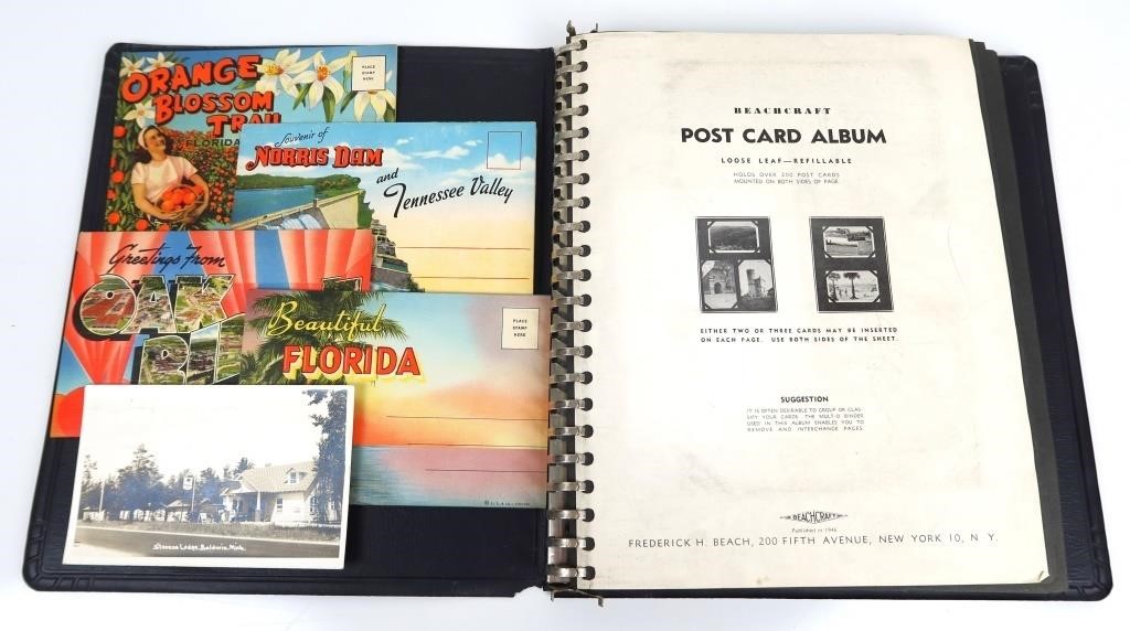 VINTAGE POST CARD ALBUM