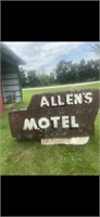 ALLENS MOTEL NEON SIGN (54" tall, 96" wide)
