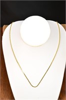 14kt Yellow Gold 24" Flat Knot Necklace 12.4g TW